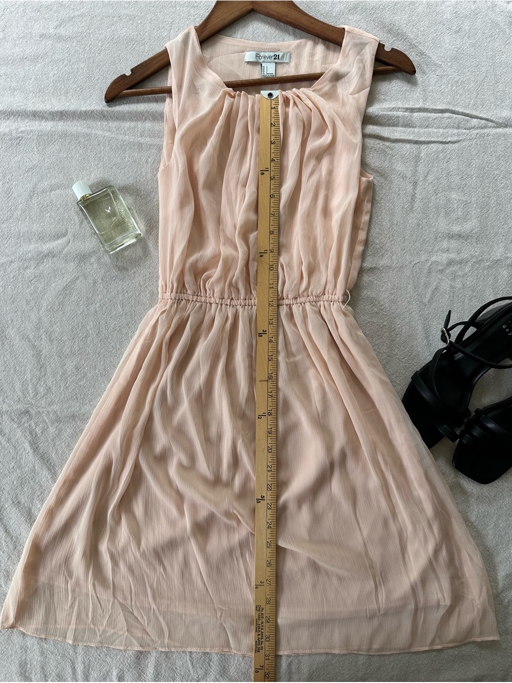 Forever 21 Blush Pink Sleeveless Fairycore Mini Dress Small - Picture 5 of 10